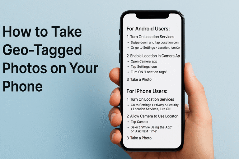 How to Take Geo-Tagged Photos on Your Phone – A Simple Step-by-Step Guide