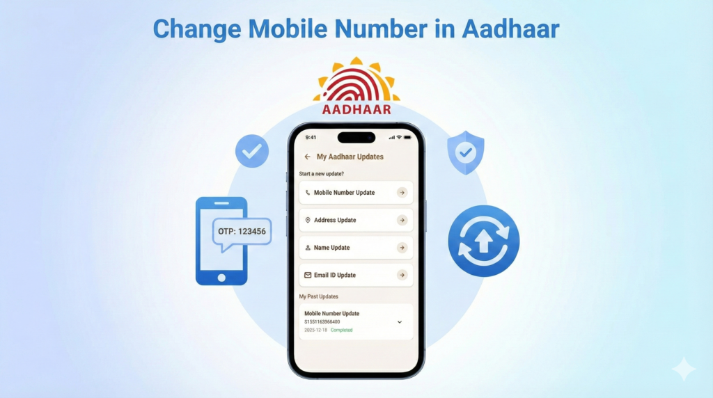 Change Mobile Number in Aadhaar