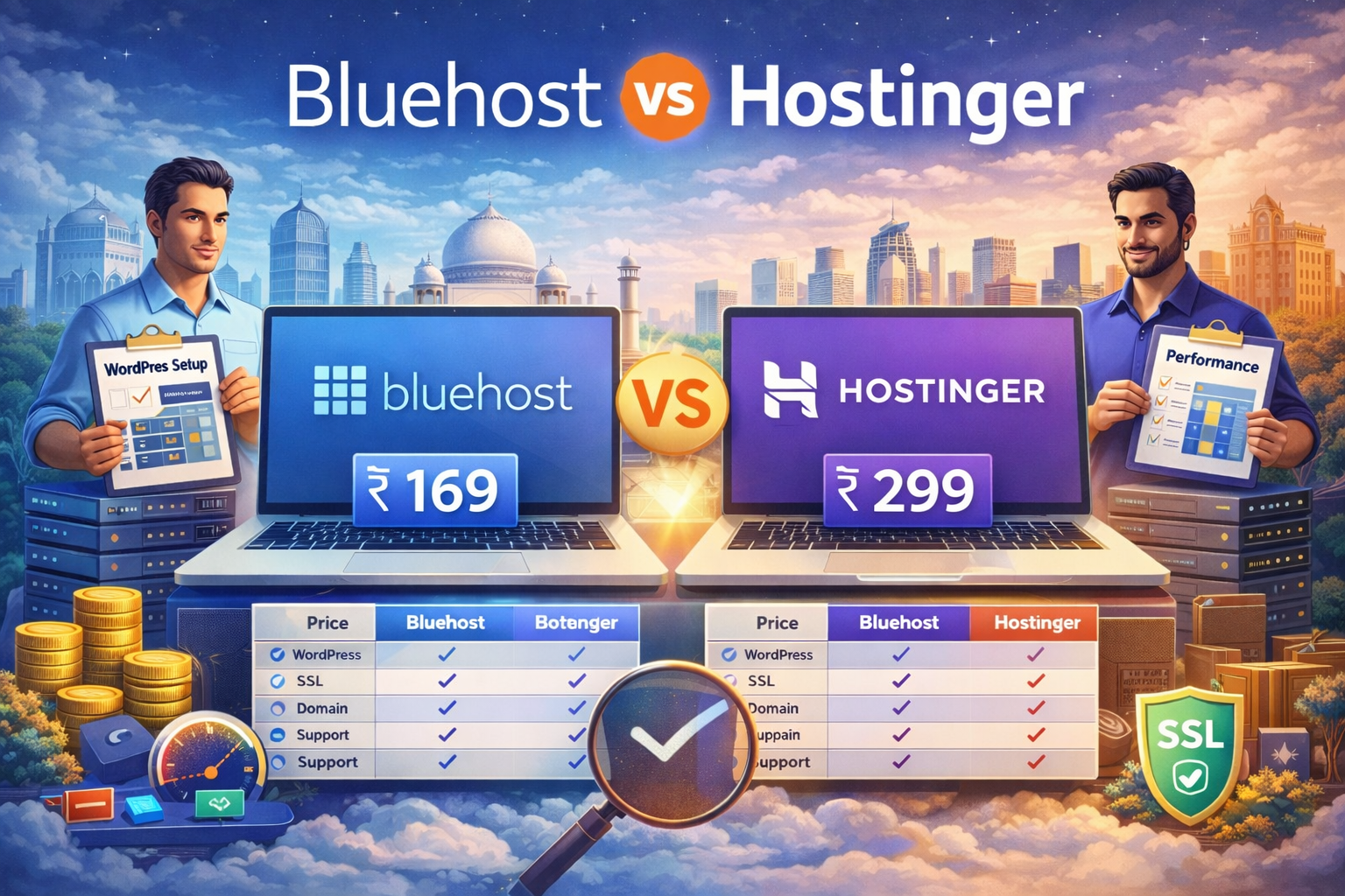 Bluehost vs Hostinger 2026: Pricing, Speed & Hosting Comparison