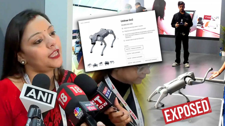 Galgotias University Robot Dog Exposed at India AI Summit 2026